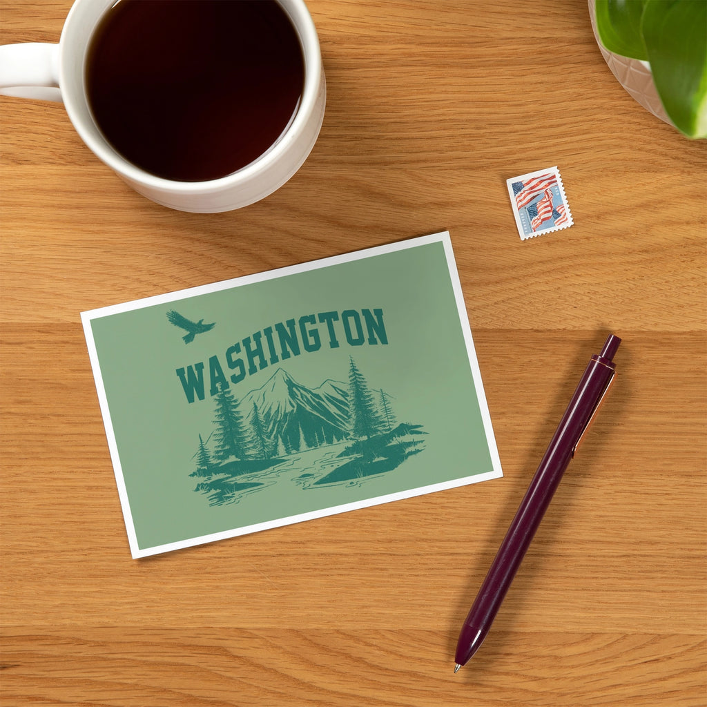 Premium Postcards Washington, Sketchbook, Mountainscape