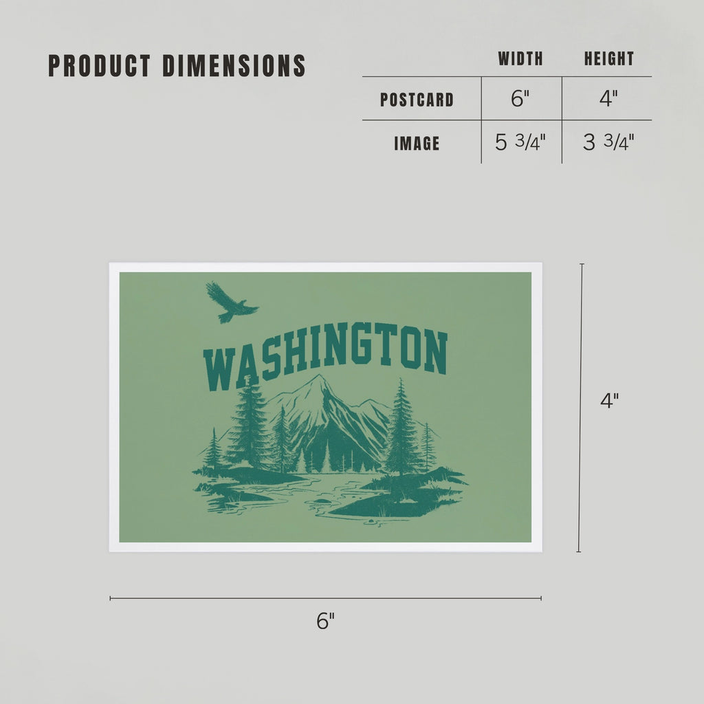 Premium Postcards Washington, Sketchbook, Mountainscape