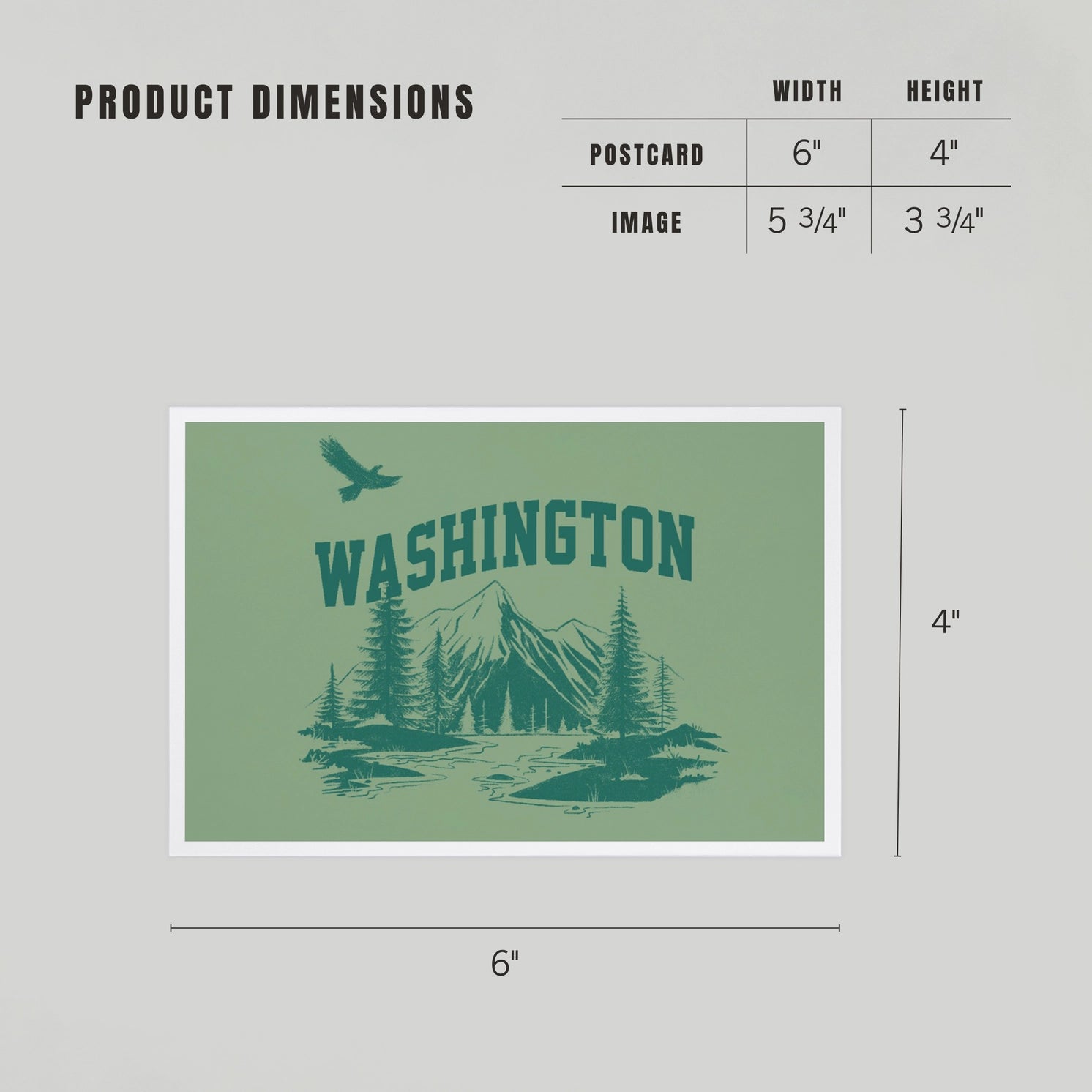 Premium Postcards Washington, Sketchbook, Mountainscape