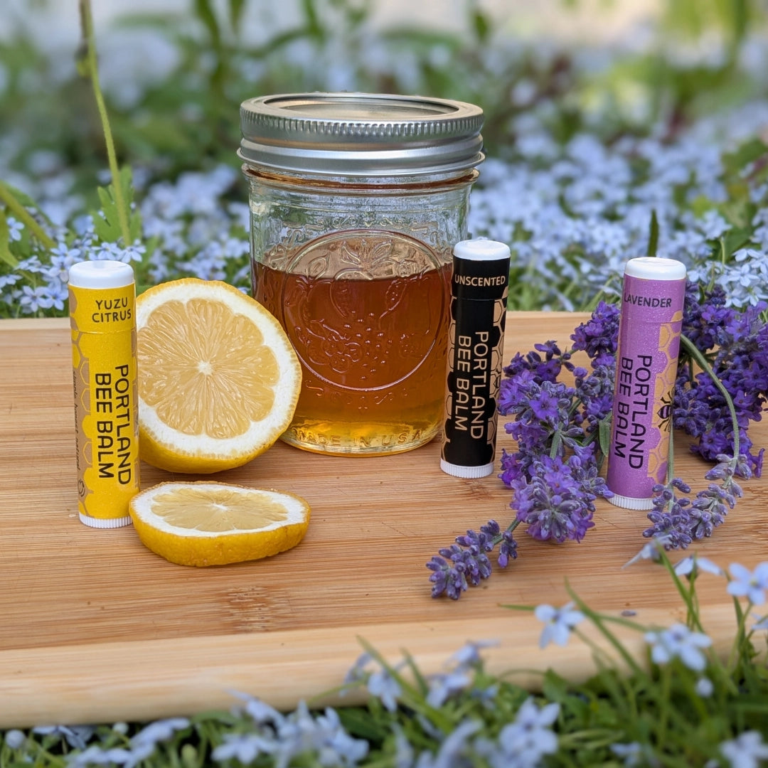 Lavender, Yuzu Citrus & Unscented Assorted Lip Balm – 3-Pack