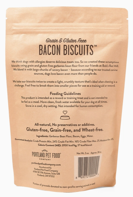 Grain and Gluten Free Bacon Dog Biscuits