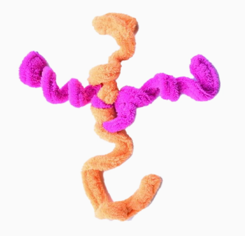 Duraplush Springy Thing Dog Toy - Fuchsia