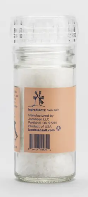 Pure Italian Coarse Sea Salt Grinder - Glass Grinder