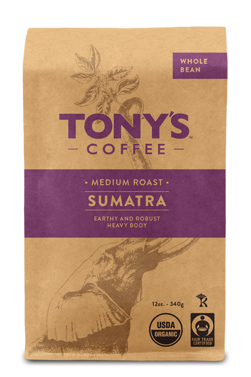 Tony's Coffee Organic Sumatra Medium Roast [Whole Bean]