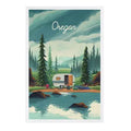 Premium Postcards Oregon, Outdoor Activity Camper