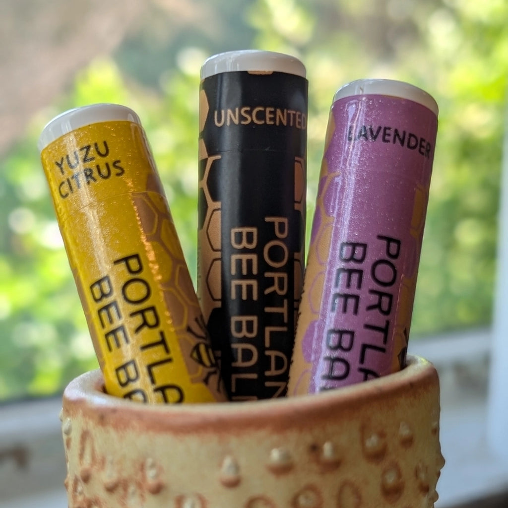 Lavender, Yuzu Citrus & Unscented Assorted Lip Balm – 3-Pack